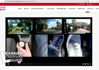 learner driving guide branded screen images